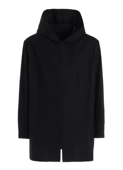 100/2 COTTON BROAD ZIP-UP HOODED SHIRT