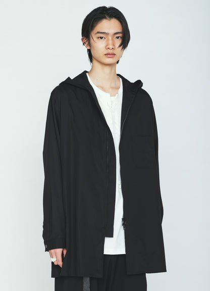 100/2 COTTON BROAD ZIP-UP HOODED SHIRT