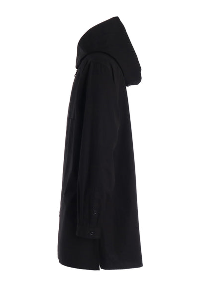 100/2 COTTON BROAD ZIP-UP HOODED SHIRT