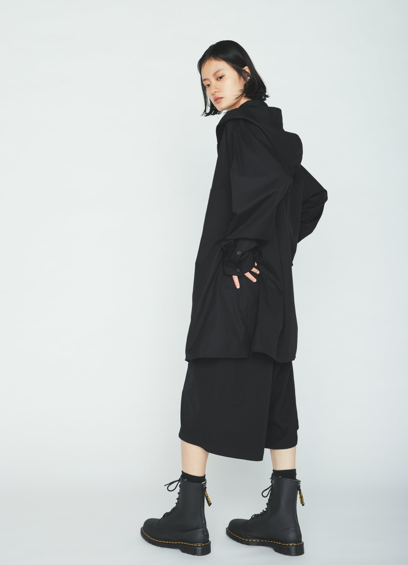 100/2 COTTON BROAD ZIP-UP HOODED SHIRT