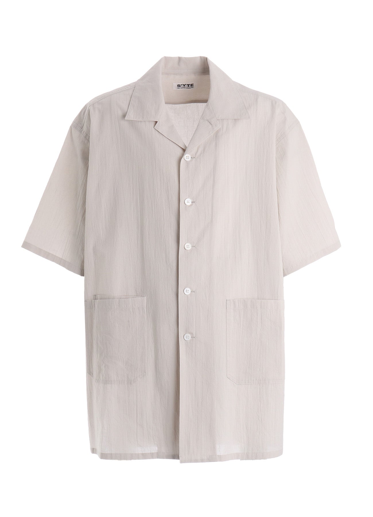 60S COTTON LAWN OPEN COLLAR SHIRT