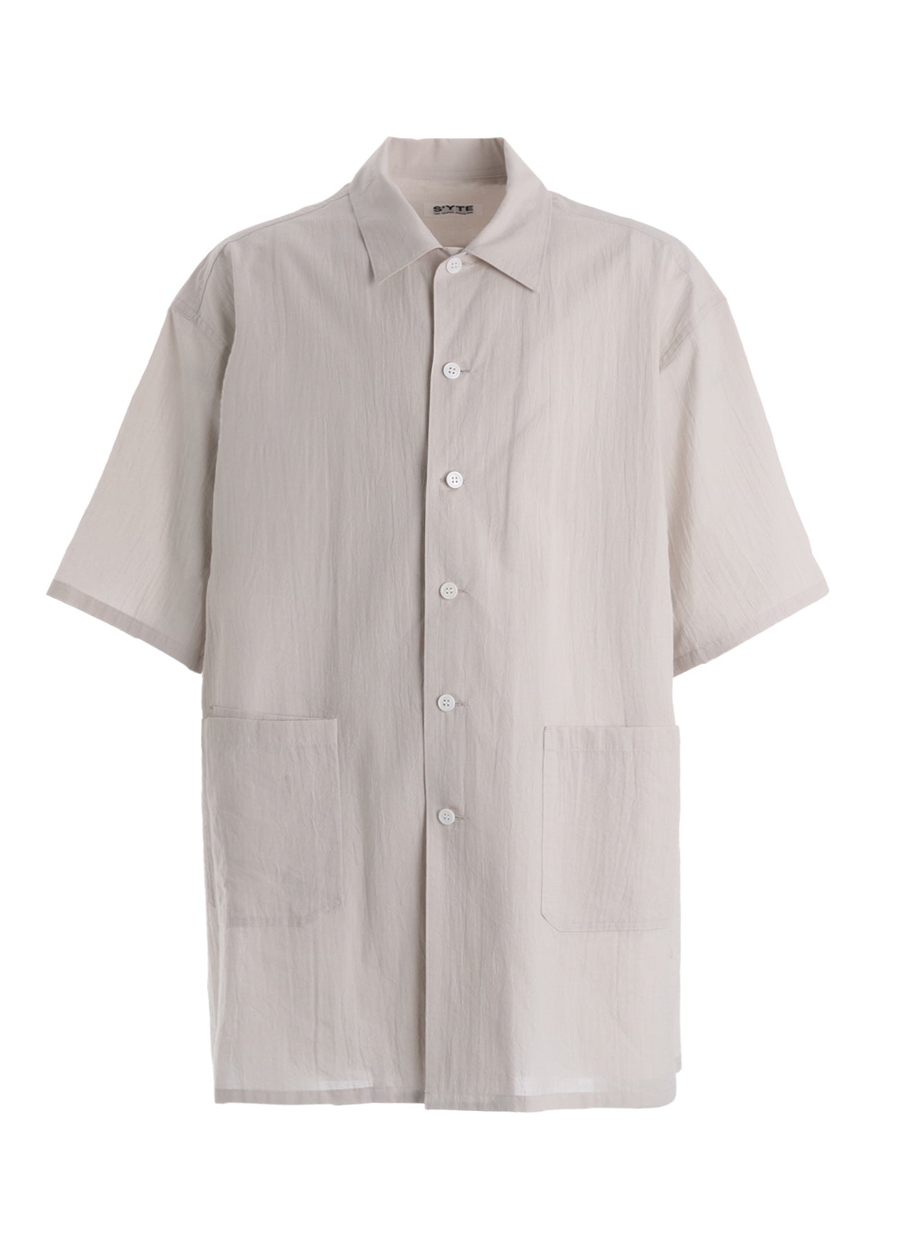 60S COTTON LAWN OPEN COLLAR SHIRT