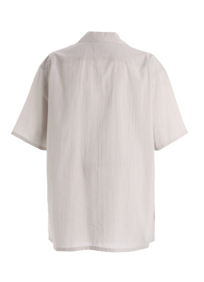 60S COTTON LAWN OPEN COLLAR SHIRT