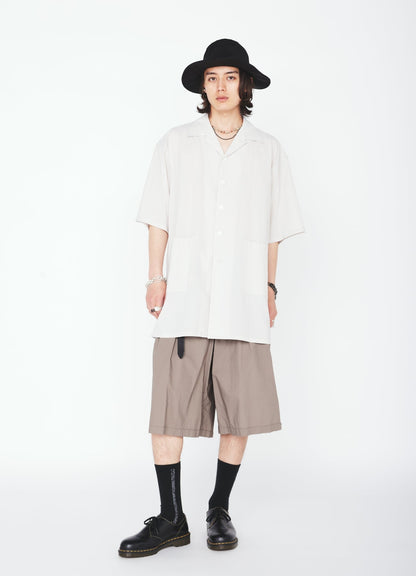 60S COTTON LAWN OPEN COLLAR SHIRT