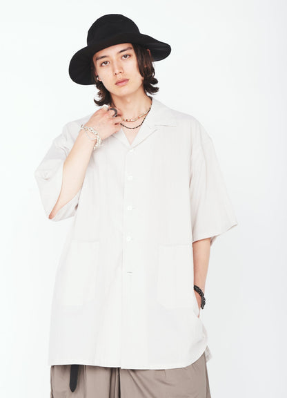 60S COTTON LAWN OPEN COLLAR SHIRT