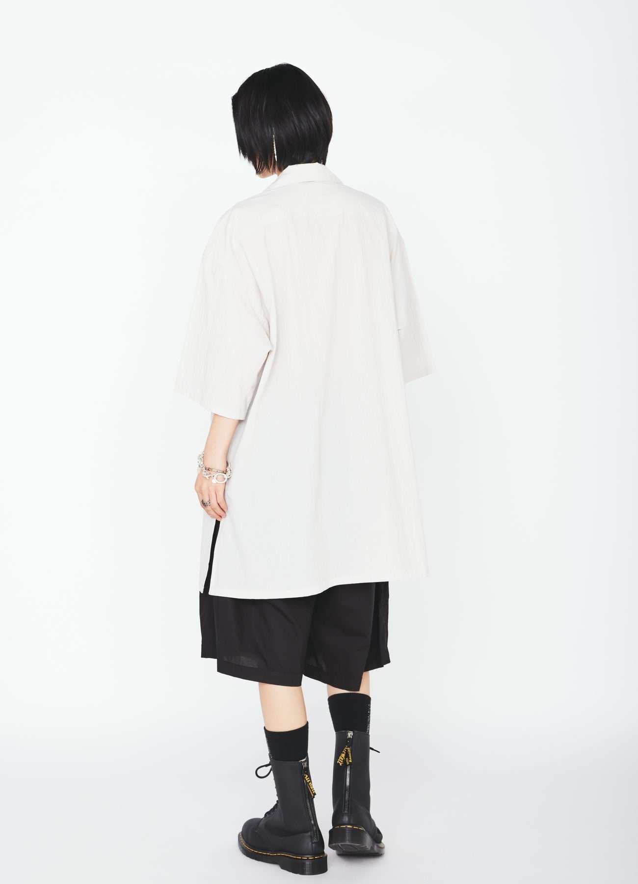60S COTTON LAWN OPEN COLLAR SHIRT