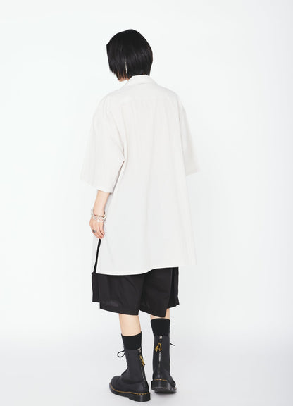 60S COTTON LAWN OPEN COLLAR SHIRT