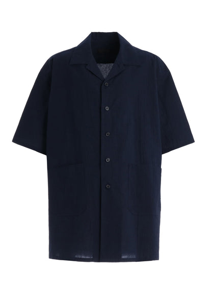 60S COTTON LAWN OPEN COLLAR SHIRT