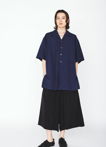 60S COTTON LAWN OPEN COLLAR SHIRT