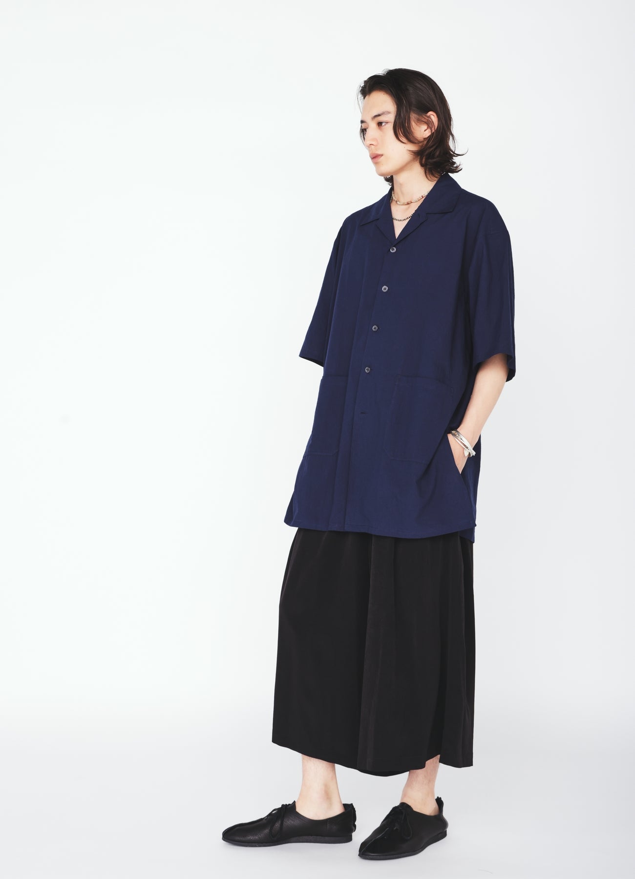 60S COTTON LAWN OPEN COLLAR SHIRT – THE SHOP YOHJI YAMAMOTO