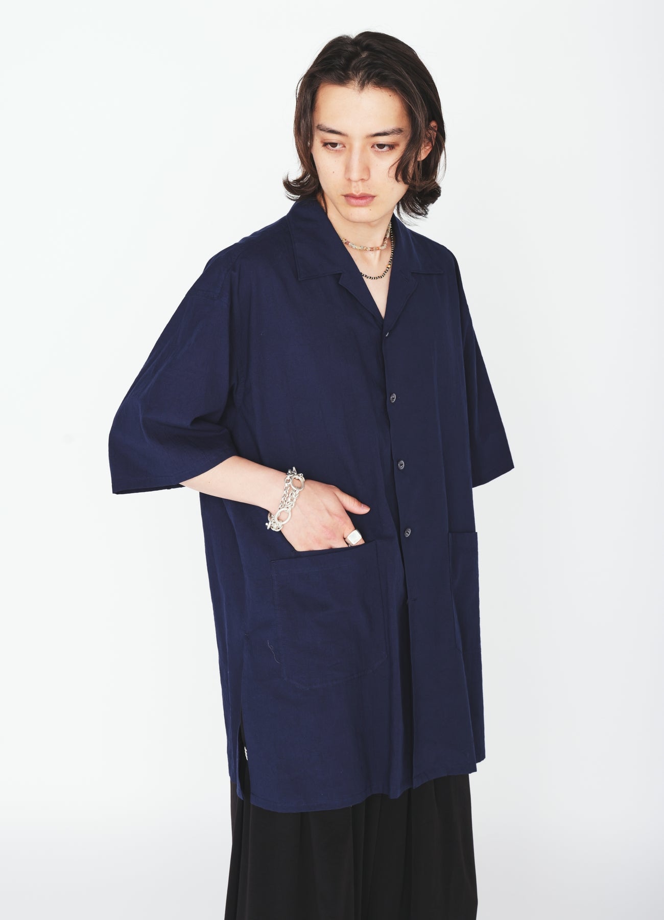 60S COTTON LAWN OPEN COLLAR SHIRT – THE SHOP YOHJI YAMAMOTO