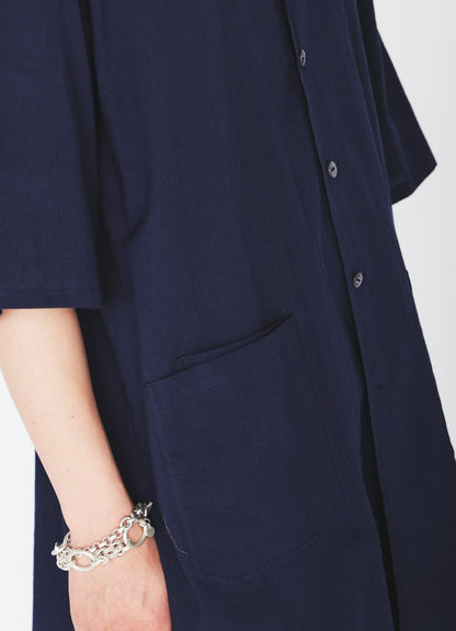 60S COTTON LAWN OPEN COLLAR SHIRT