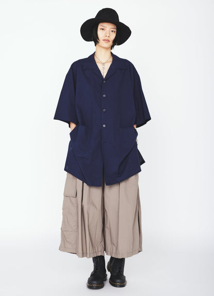 60S COTTON LAWN OPEN COLLAR SHIRT