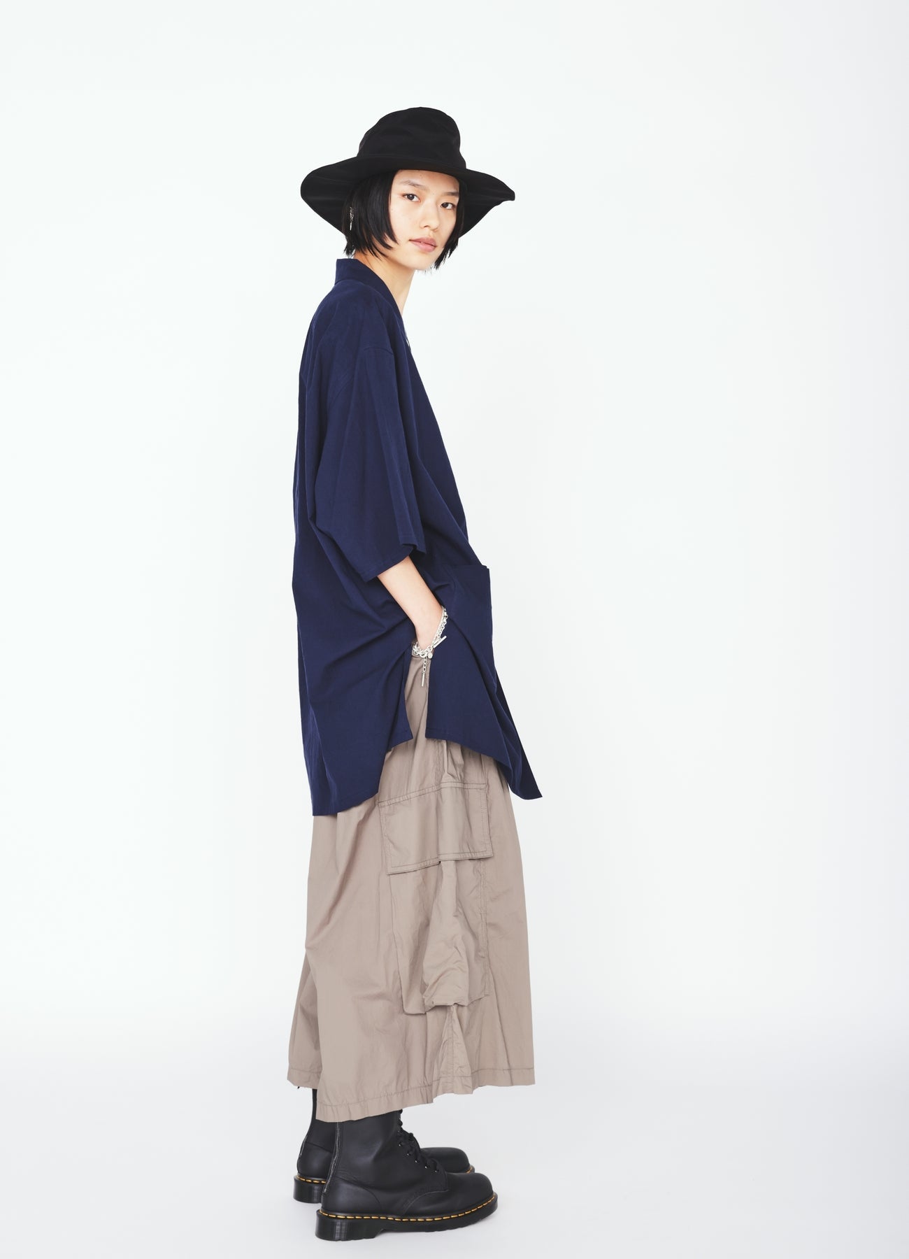 60S COTTON LAWN OPEN COLLAR SHIRT