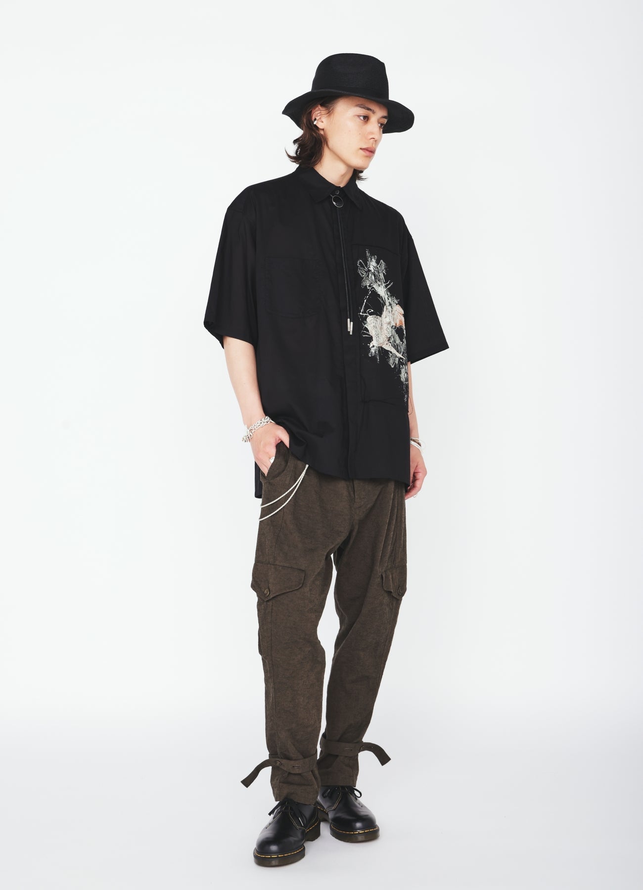 COTTON BAT-ANGEL PIGMENT PRINT SHIRT – THE SHOP YOHJI YAMAMOTO