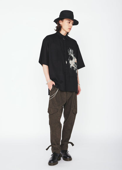 COTTON BAT-ANGEL PIGMENT PRINT SHIRT