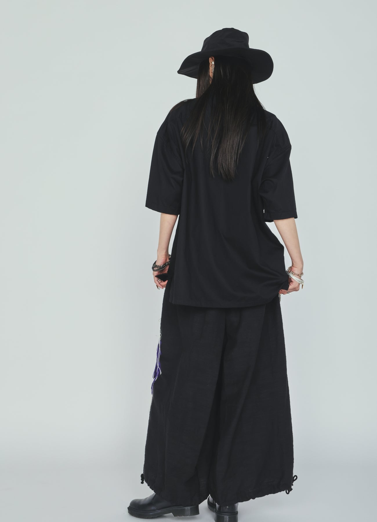 COTTON TWILL OPEN COLLAR SHORT-SLEEVE SHIRT
