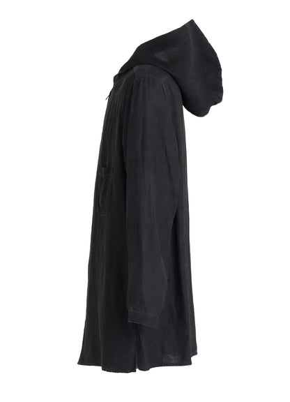 VIS/LI TWILL PIGMENT PRINT HOODED ZIP SHIRT