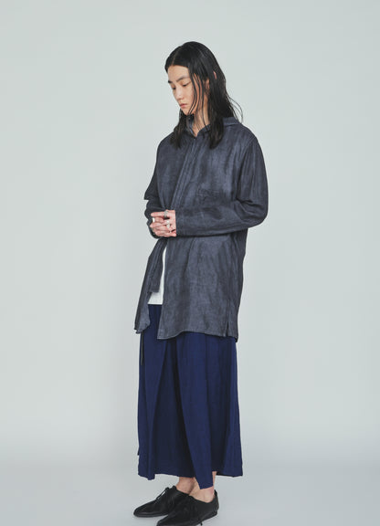 VIS/LI TWILL PIGMENT PRINT HOODED ZIP SHIRT