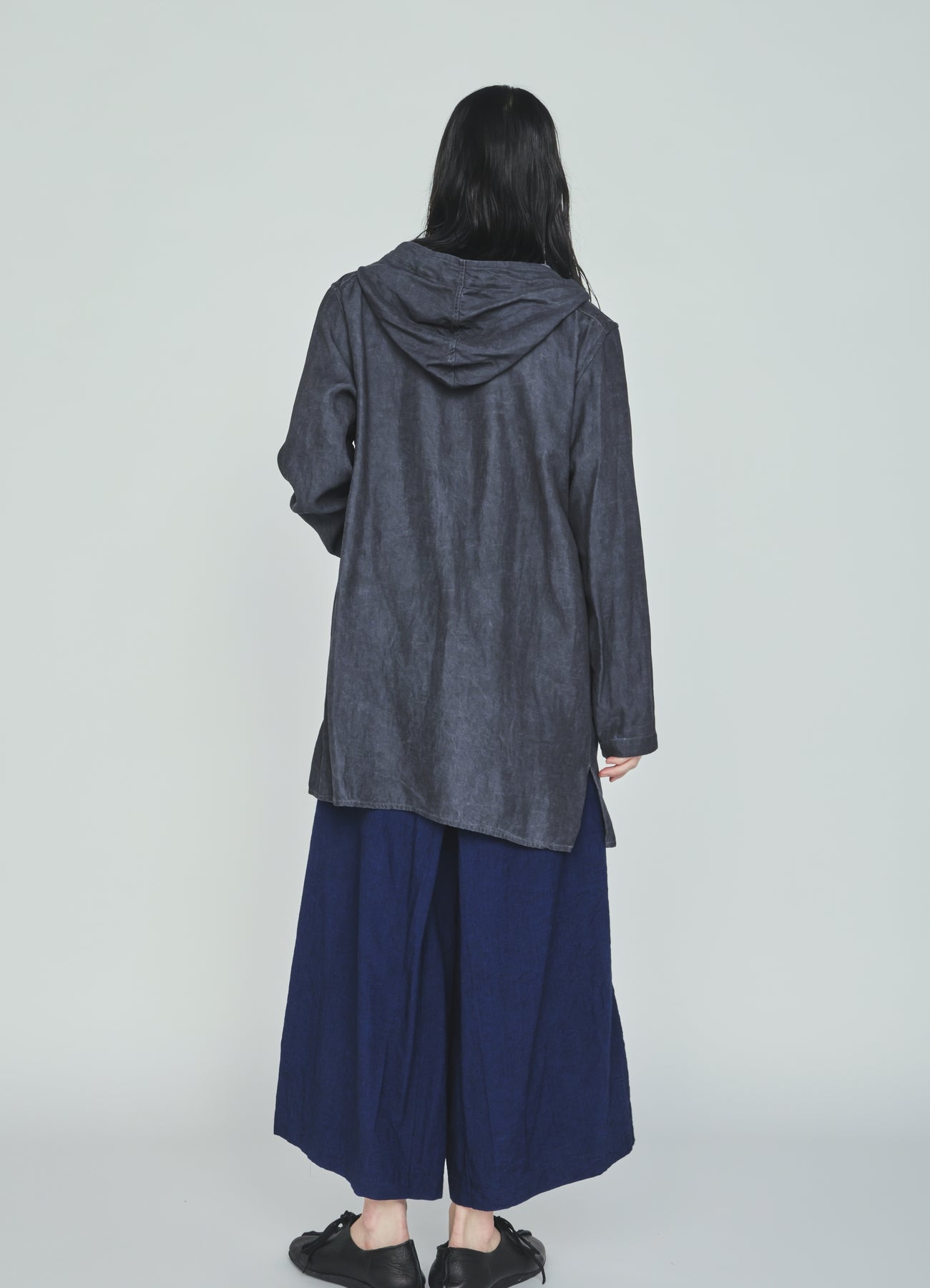 VIS/LI TWILL PIGMENT PRINT HOODED ZIP SHIRT