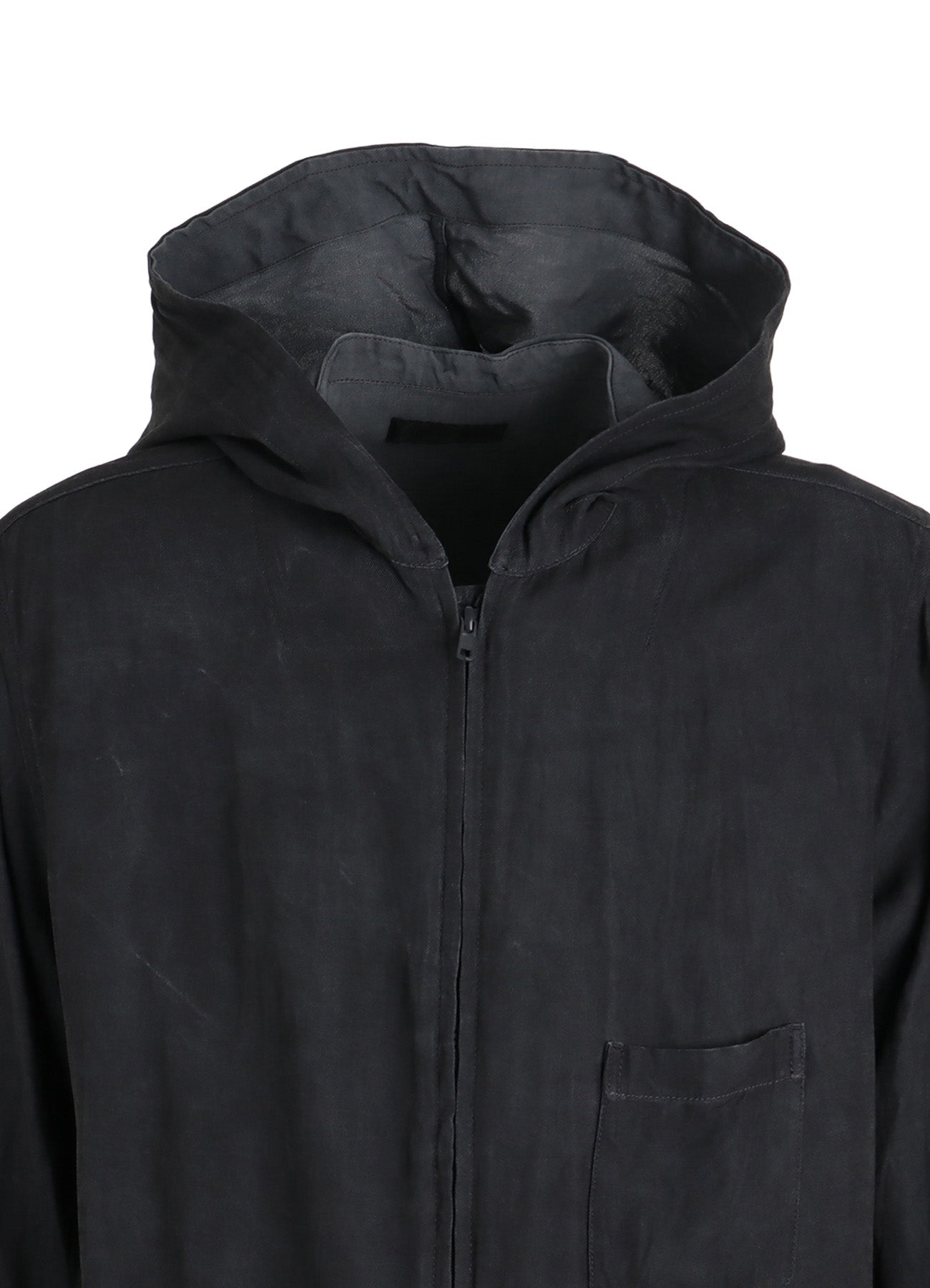 VIS/LI TWILL PIGMENT PRINT HOODED ZIP SHIRT