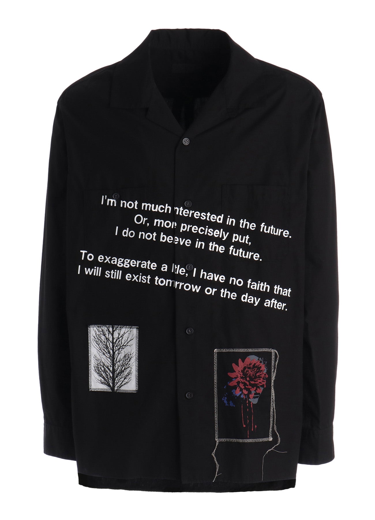 100/2 COTTON BROAD MESSAGE PRINT SHIRT – THE SHOP YOHJI YAMAMOTO
