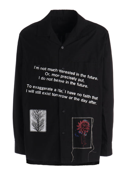 100/2 COTTON BROAD MESSAGE PRINT SHIRT