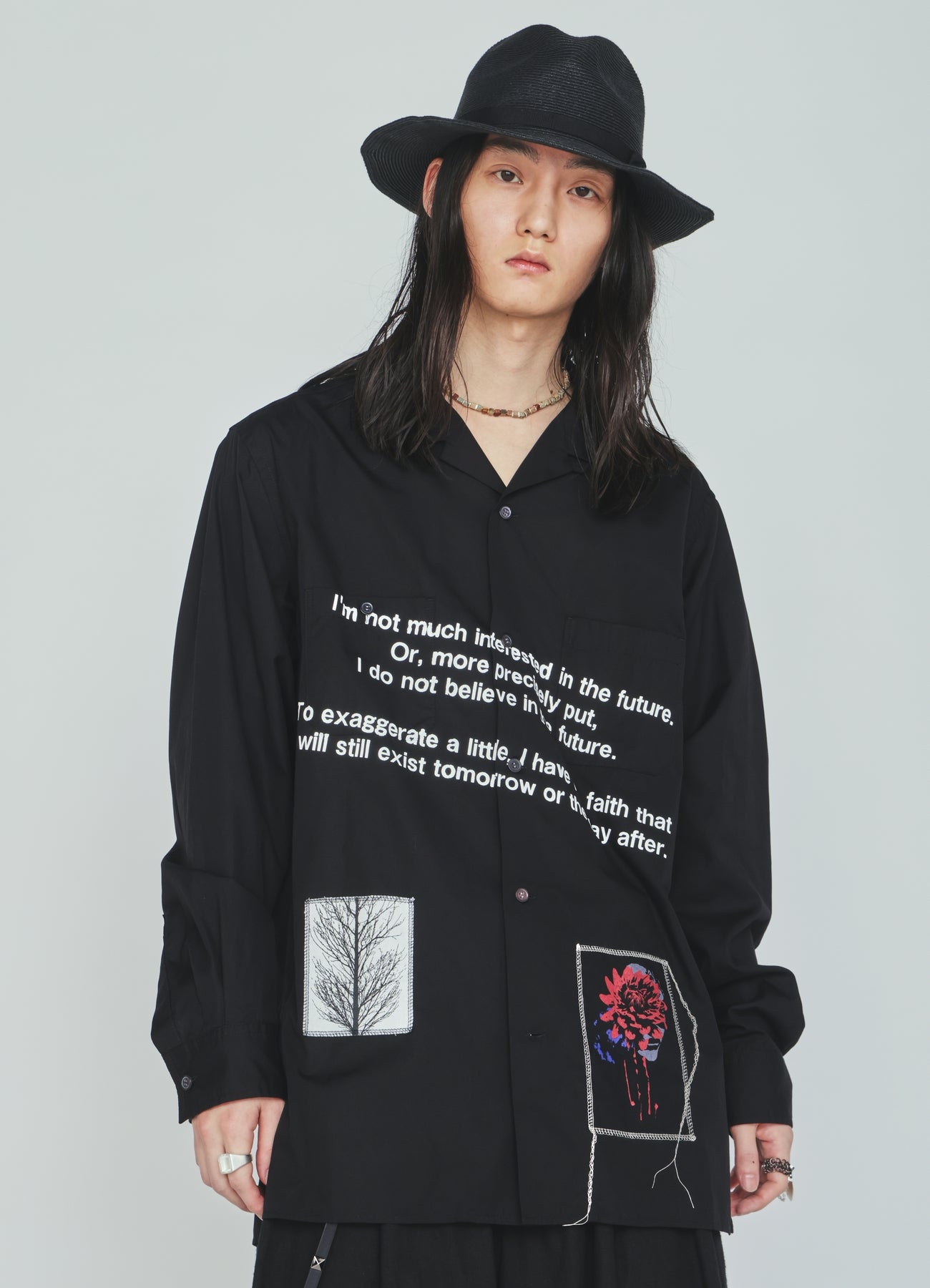 100/2 COTTON BROAD MESSAGE PRINT SHIRT – THE SHOP YOHJI YAMAMOTO