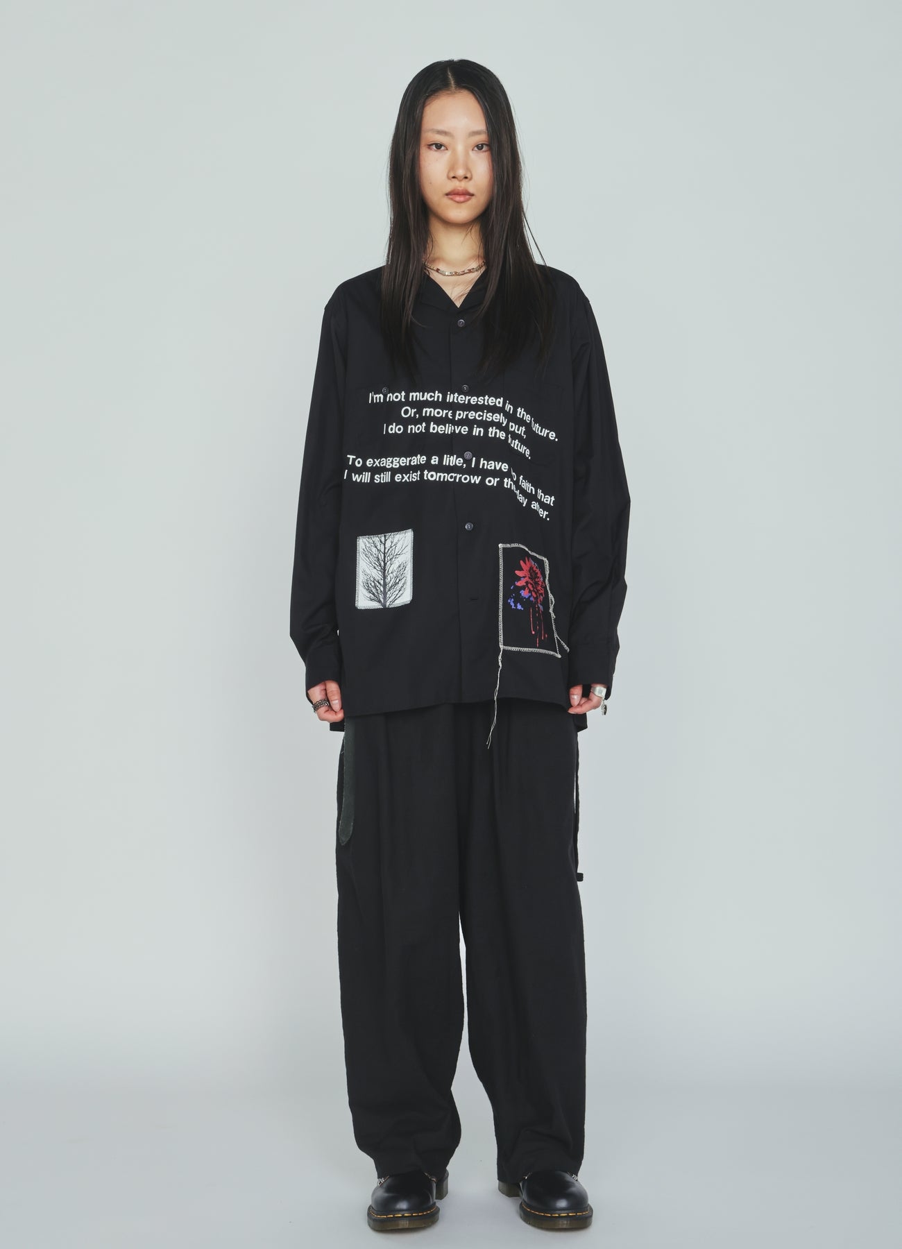 100/2 COTTON BROAD MESSAGE PRINT SHIRT