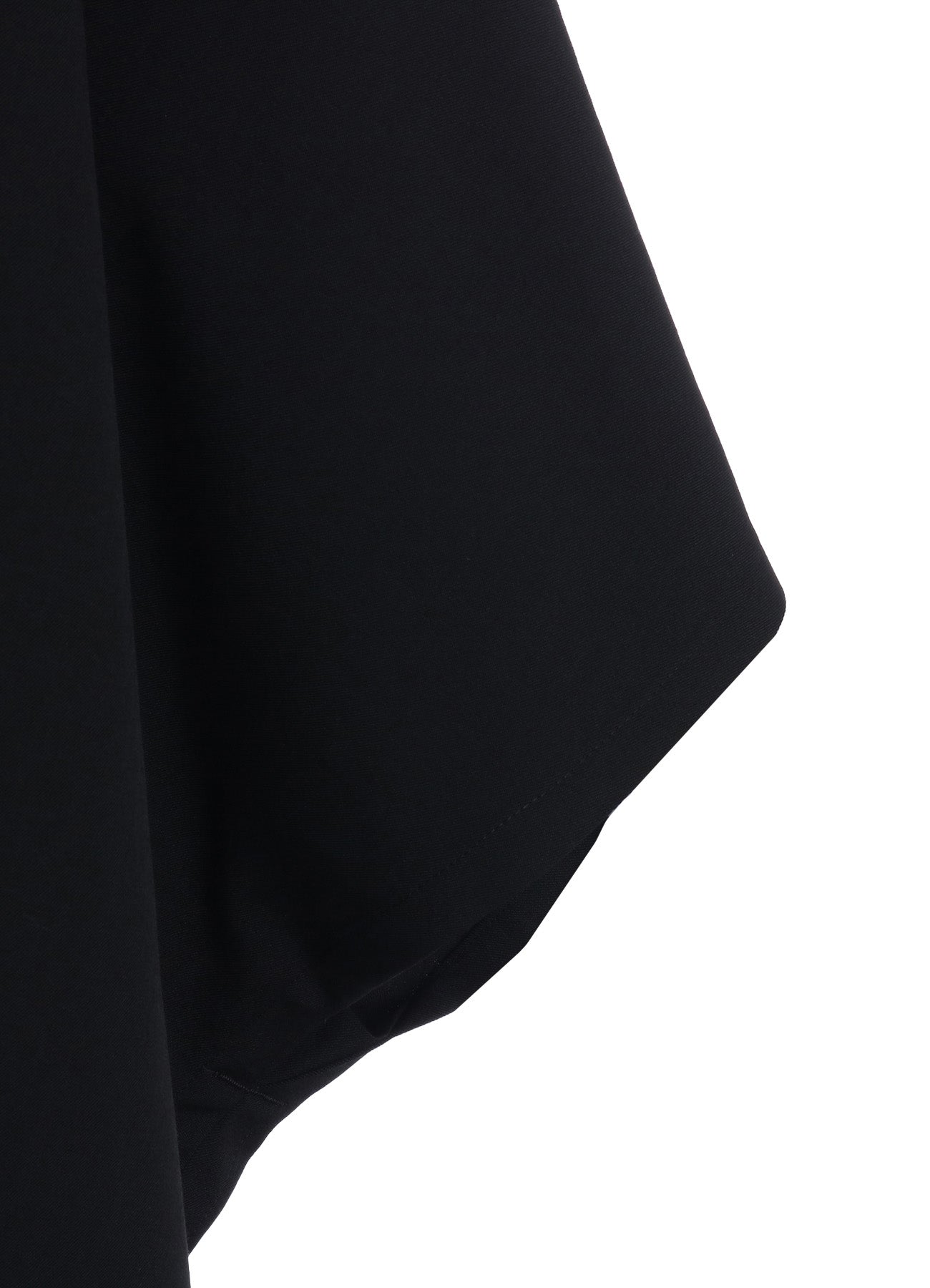 WASHER WOOL GABARDINE EPAULETTE DOUBLE-BREASTED PONCHO