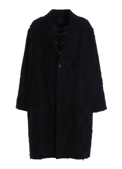 COTTON BOTANICAL SHEER JACQUARD ONE-BUTTON LONG COAT