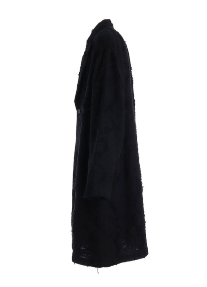COTTON BOTANICAL SHEER JACQUARD ONE-BUTTON LONG COAT