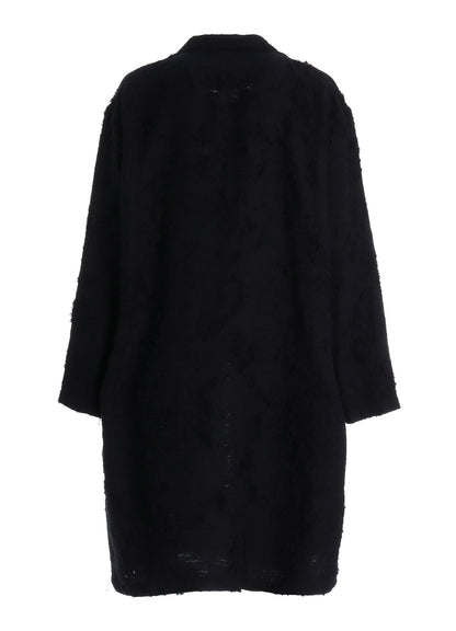 COTTON BOTANICAL SHEER JACQUARD ONE-BUTTON LONG COAT