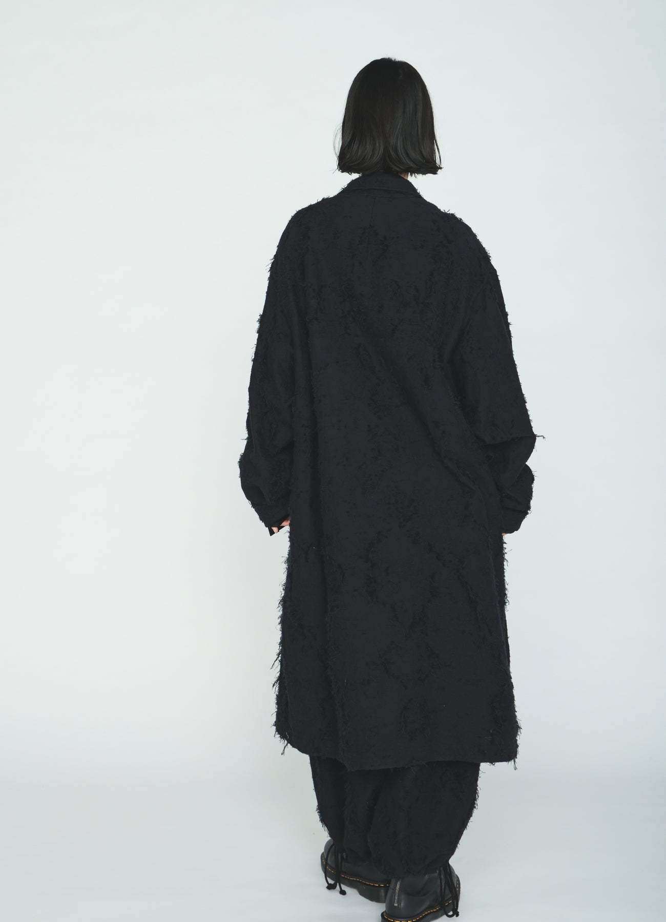 COTTON BOTANICAL SHEER JACQUARD ONE-BUTTON LONG COAT – THE SHOP