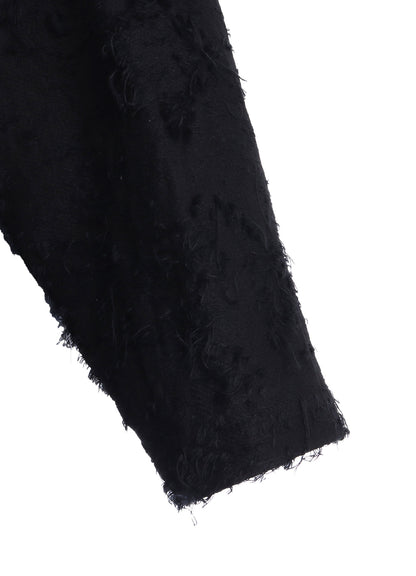 COTTON BOTANICAL SHEER JACQUARD ONE-BUTTON LONG COAT