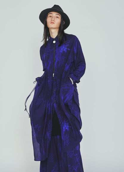 RAYON “Y” LETTER AND INDIAN MOTIF PRINT DRESS