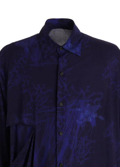 RAYON “Y” LETTER AND INDIAN MOTIF PRINT DRESS