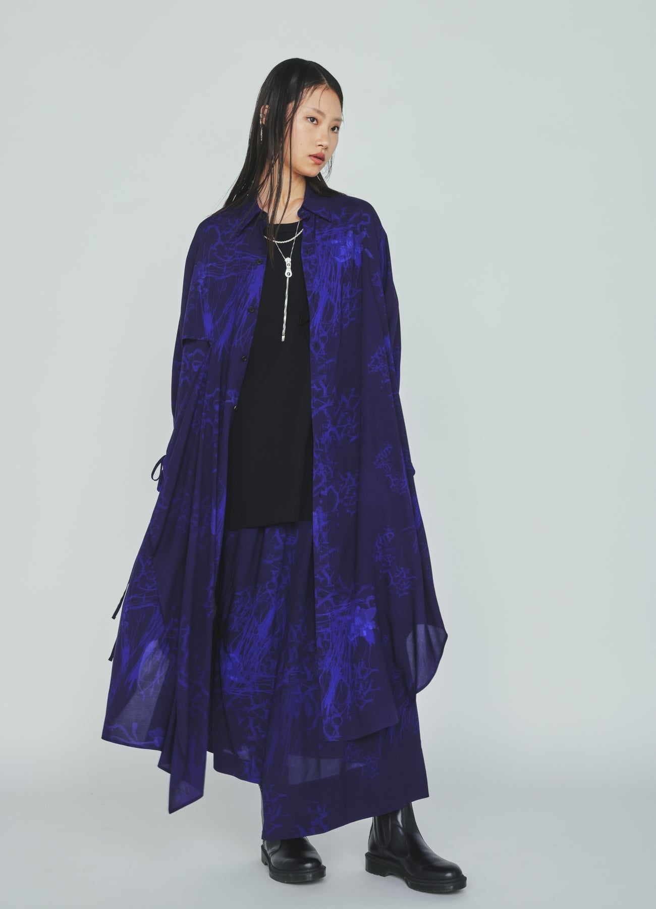RAYON “Y” LETTER AND INDIAN MOTIF PRINT DRESS