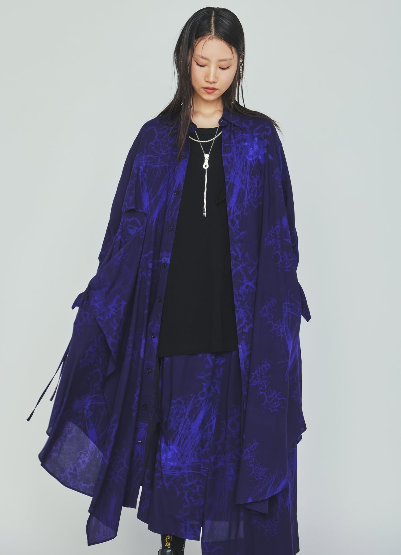 RAYON “Y” LETTER AND INDIAN MOTIF PRINT DRESS