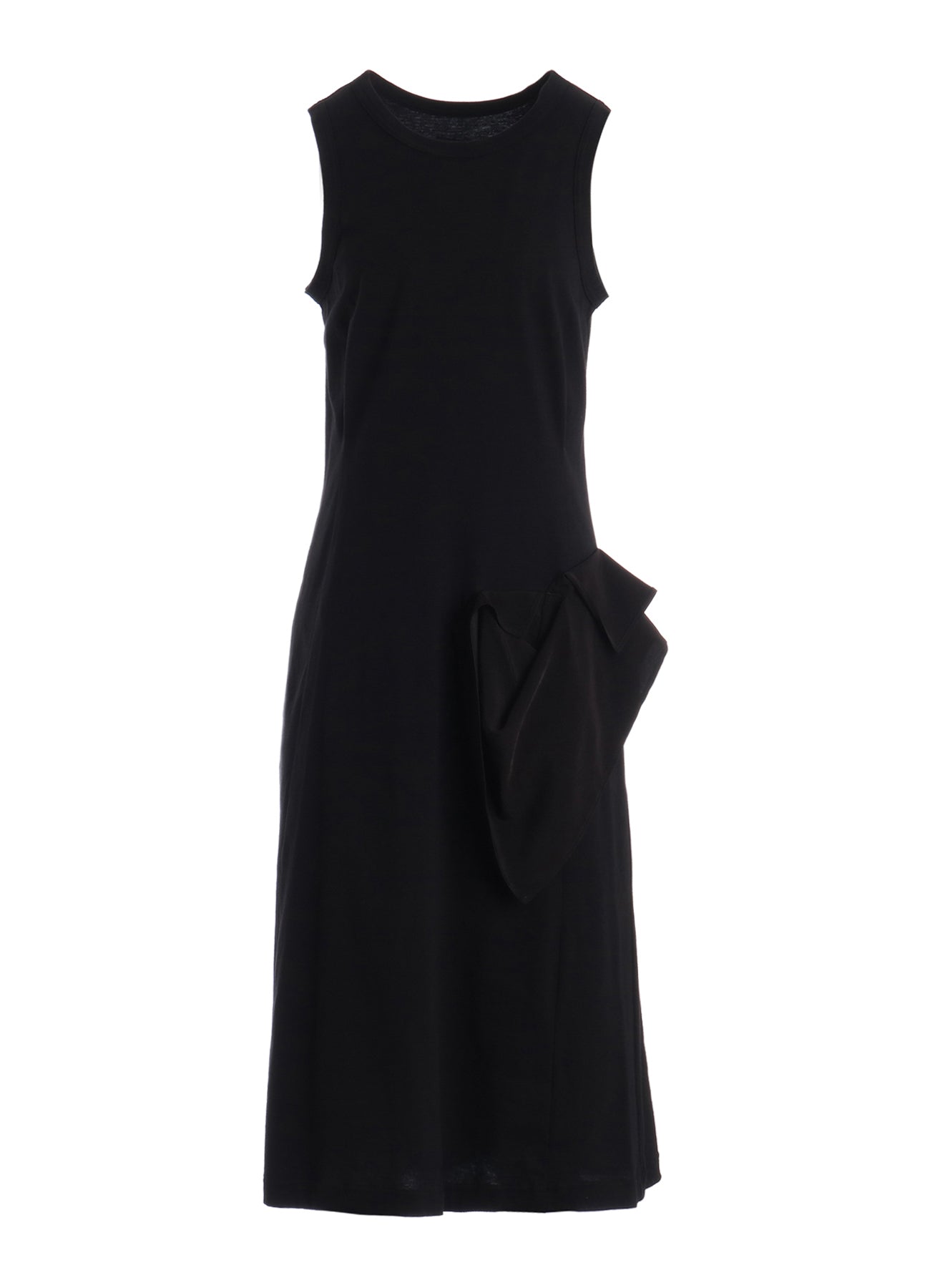 30/COTTON JERSEY DRAPE POCKET DRESS