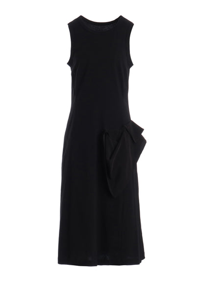 30/COTTON JERSEY DRAPE POCKET DRESS