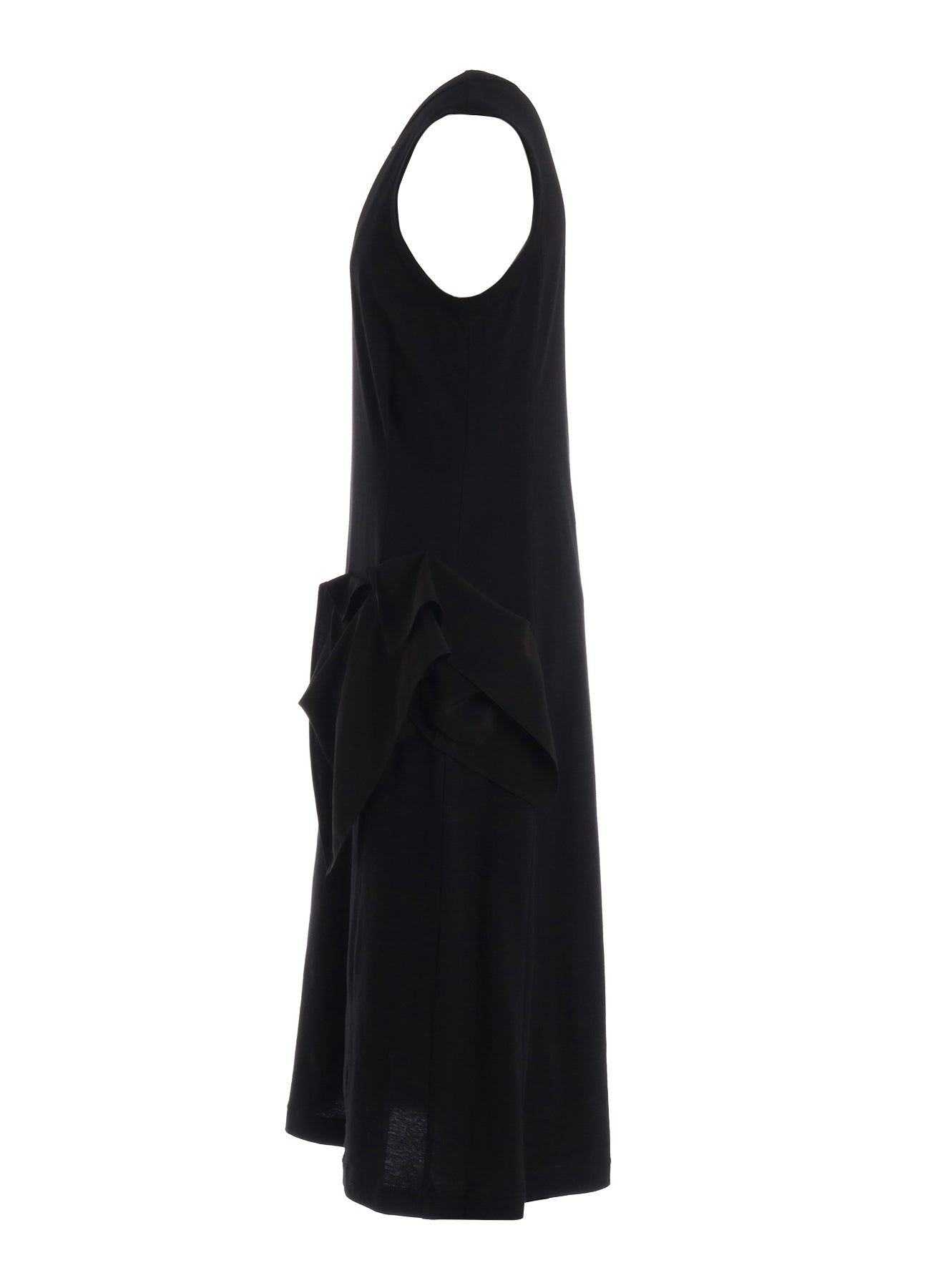 30/COTTON JERSEY DRAPE POCKET DRESS