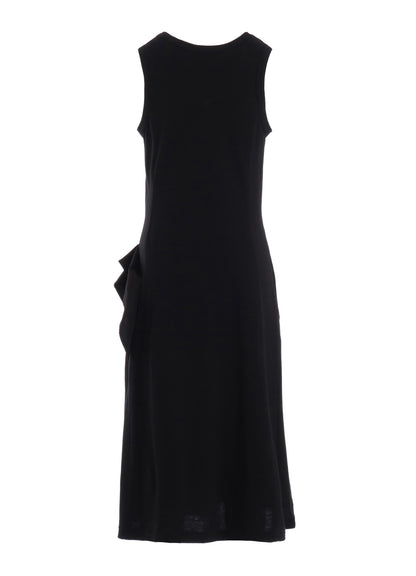30/COTTON JERSEY DRAPE POCKET DRESS