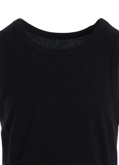 30/COTTON JERSEY DRAPE POCKET DRESS