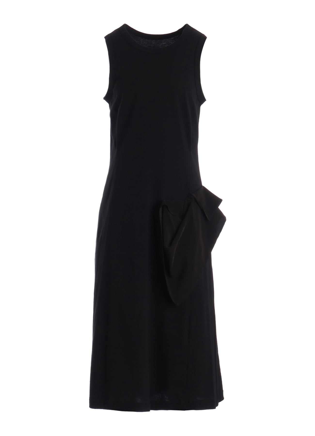 30/COTTON JERSEY DRAPE POCKET DRESS