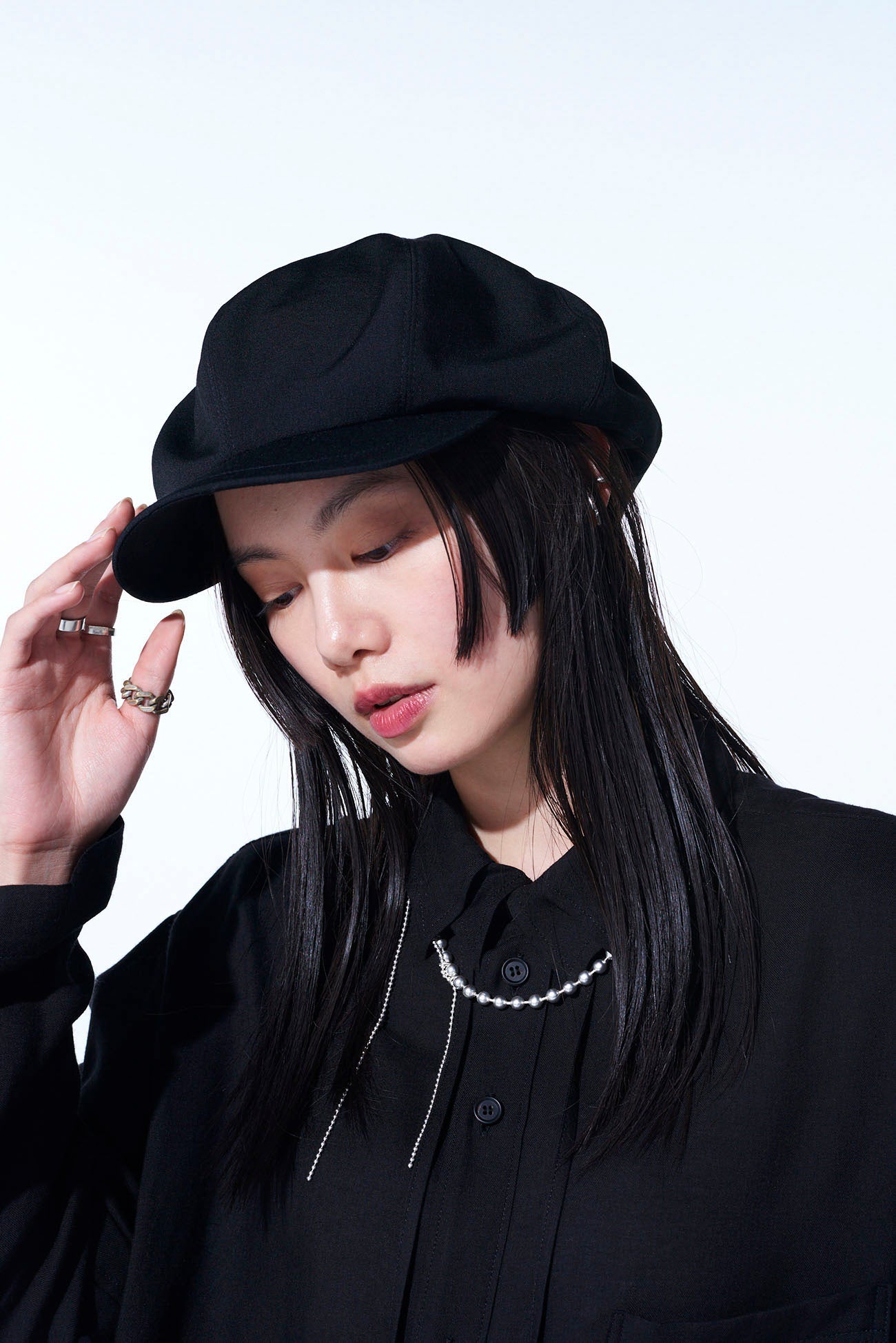 WASHER WOOL GABARDINE CASQUETTE