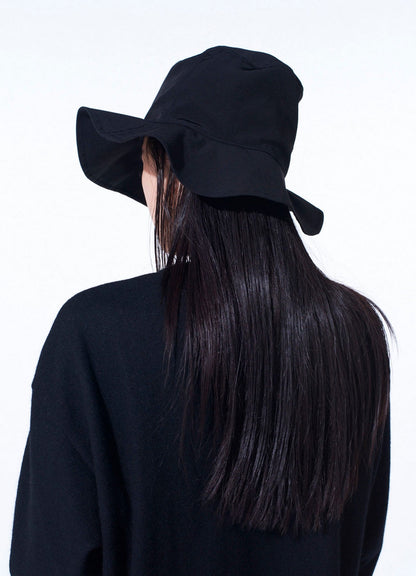 CREPE de CHINE WIDE BRIM HAT