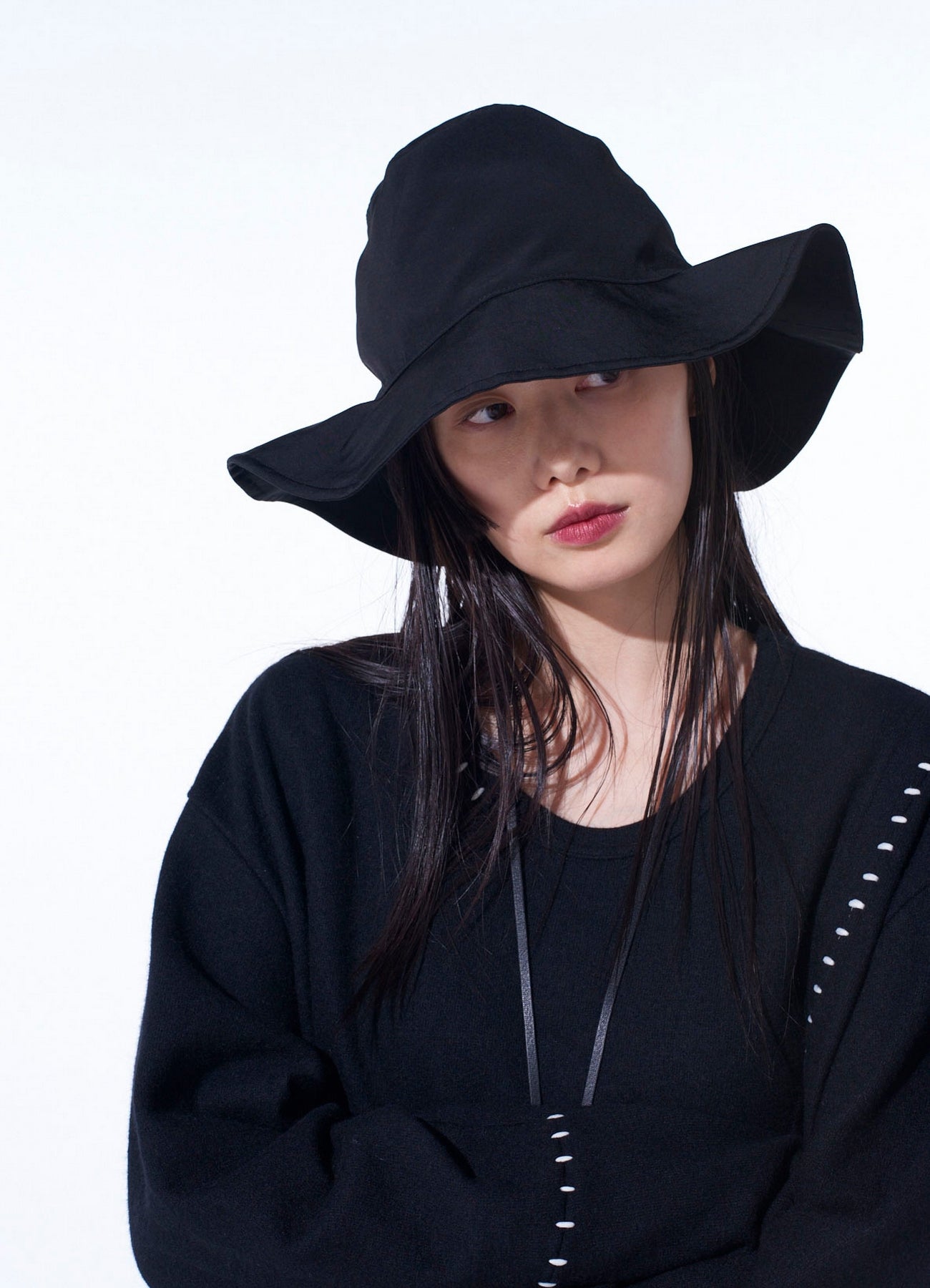 CREPE de CHINE WIDE BRIM HAT – THE SHOP YOHJI YAMAMOTO