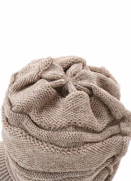 ACRYLIC FLAX KNIT CASQUETTE