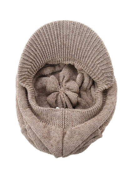 ACRYLIC FLAX KNIT CASQUETTE